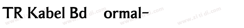 TR Kabel Bd Normal字体转换